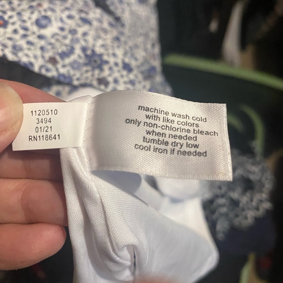 Lane Bryant Blue and White Floral Dress - Picture 9 of 9